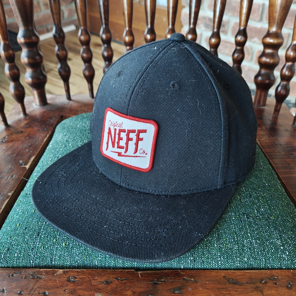 Neff Black Cap with Red Logo